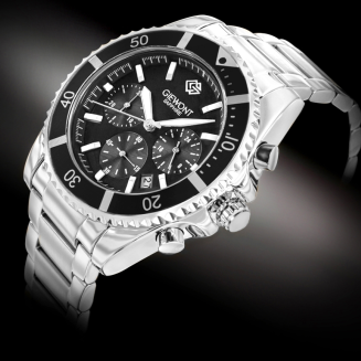 Zegarek Męski Giewont Chronograph Sapphire Srebrny GW3970-B2 - 2