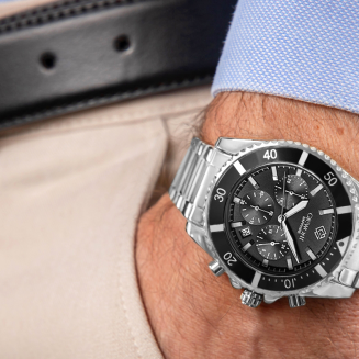 Zegarek Męski Giewont Chronograph Sapphire Srebrny GW3970-B2 - 3