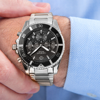 Zegarek Męski Giewont Chronograph Sapphire Srebrny GW3970-B2 - 4