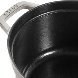  Staub oval cast iron pot - 2.35 ltr, white truffle - 2