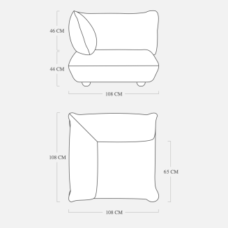 Fotel narożny Fatboy Sumo Corner Seat Boucle Creme - 8