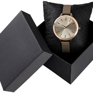 Pudełko na zegarek gładkie - Czarne - 3