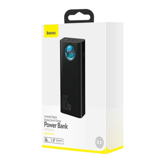 Powerbank Baseus Amblight 30000mAh, 4xUSB, USB-C, 65W (czarny) - 8