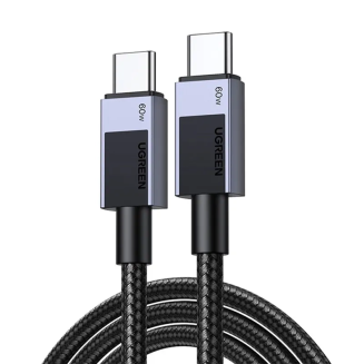 Kabel USB-C do USB-C Ugreen L524, 60W, PD, 0.5m (szary) - 2