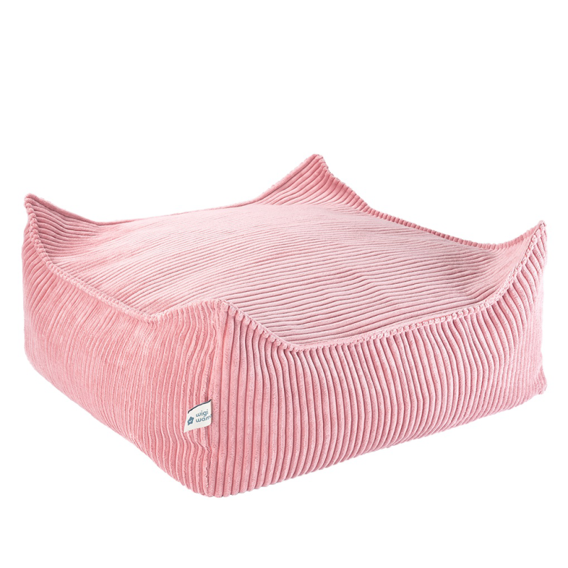  Wigiwama Square Ottoman Pink Mousse Children's Pouf