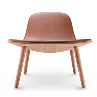 Eva Solo Yuuga Lounge nature oak & cognac leather armchair - 3