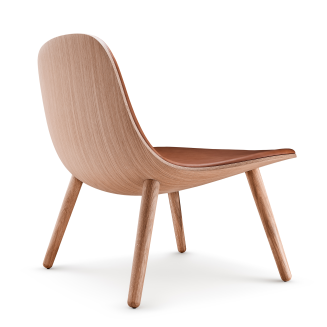 Eva Solo Yuuga Lounge nature oak & cognac leather armchair - 2