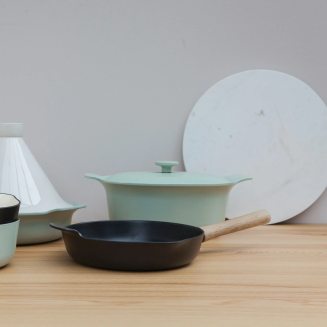 BergHOFF | Patelnia żeliwna głęboka z pokrywą zielona 28  cm 3.3 l - 4