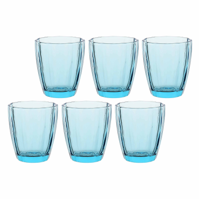  Set of 6 Rose&Tulipani Amami Aquamarine glasses, 320 ml