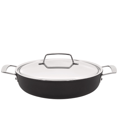  Deep titanium frying pan with 2 handles and lid Demeyere Alu Pro 5 - 28 cm