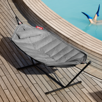  Fatboy Headdemock Superb Rock Gray hammock with black stand - 6