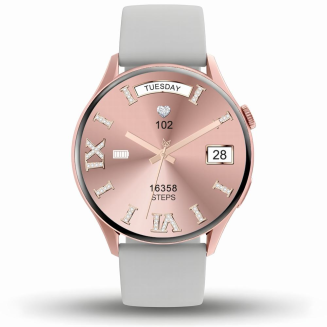 Smartwatch Gravity Różowe Złoto Pasek + Bransoleta GT11-8 - 7