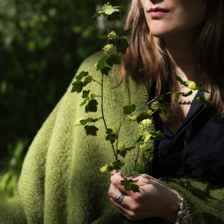  Lapuan Kankurit UNI olive scarf with pockets 60x170 cm - 4