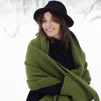  Lapuan Kankurit UNI olive scarf with pockets 60x170 cm - 3