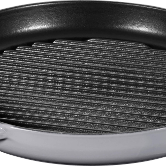 Staub round cast iron grill pan with two handles - 22 cm, graphite - 2