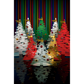 Alessi Bark steel Christmas tree with magnets, gold-plated, 30 cm - 2