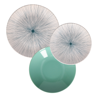  Dinner service for 6 people Rose&Tulipani Warm on Me - 2