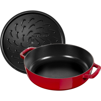  Deep stewing pan with lid Staub - 24 cm, Red - 3
