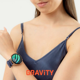 Smartwatch Gravity Różowe Złoto Pasek + Bransoleta GT11-6 - 12