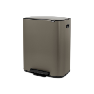 Brabantia Bo waste bin 2x30l platinum - 2