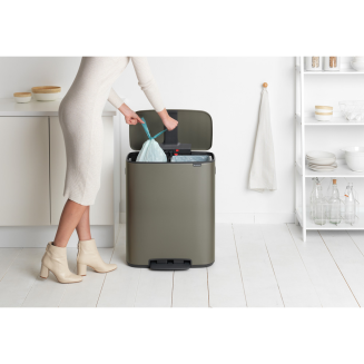 Brabantia Bo waste bin 2x30l platinum - 7