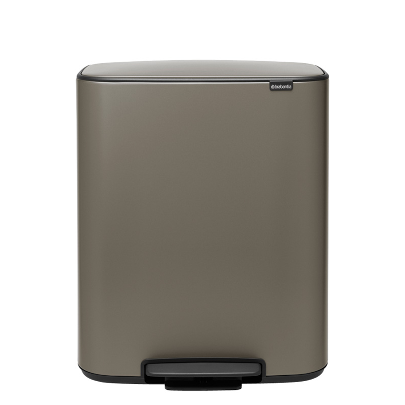Brabantia Bo waste bin 2x30l platinum