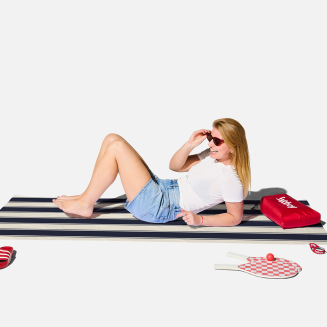 Ręcznik plażowy z poduszką Fatboy Beach Baggy XL Stripe Navy - 6