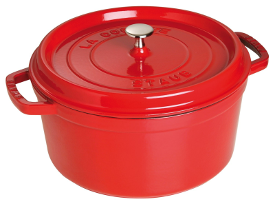  Staub round cast iron pot - 3.8 ltr, red