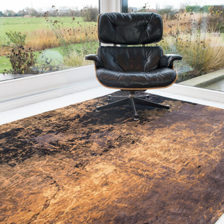  Louis de Poortere Mad Men Cracks deep mine round rug - 2