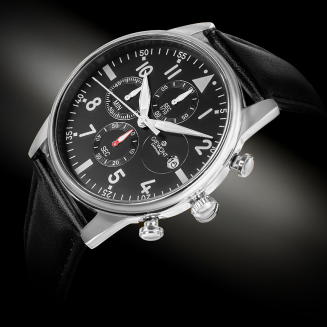Zegarek Męski Giewont Chronograph Sapphire Czarno Srebrny GW5630-A2 - 2