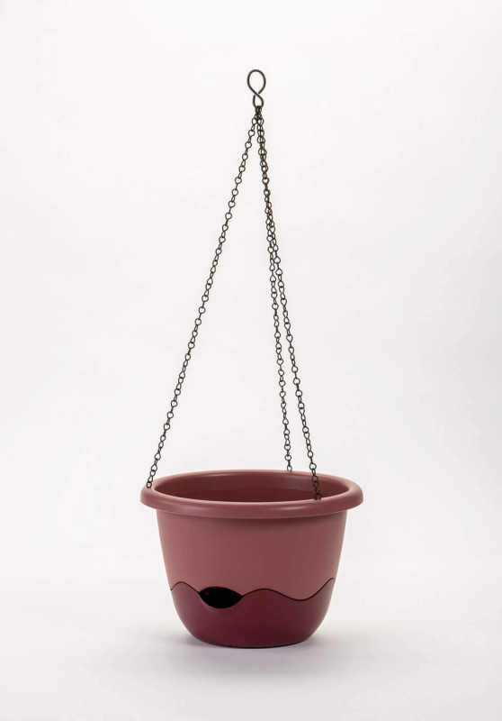 PLASTIA MARETA Donica samonawadniająca okrągła 25 cm grenadynowy