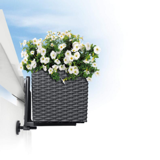  Balcony holders for Lechuza Balconera flower pots, black - 7