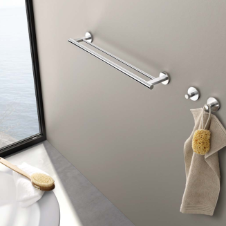 Zack Scala gloss double towel rail - 2