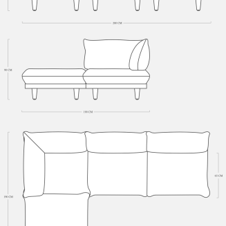 Sofa ogrodowa Fatboy Paletti Set Large Royal Wolf Grey - 10
