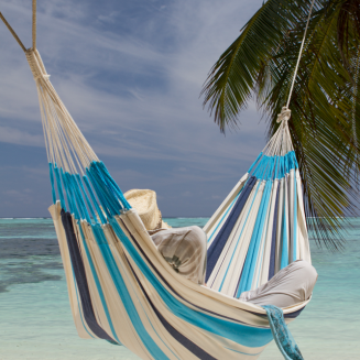  La Siesta Caribena aqua blue single hammock - 7