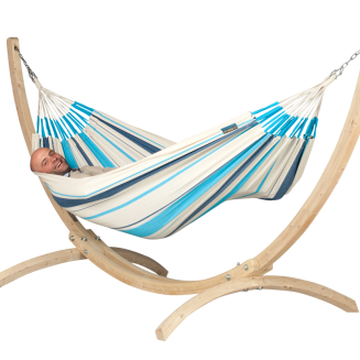  La Siesta Caribena aqua blue single hammock - 10