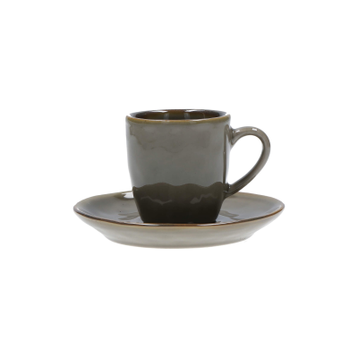  Rose&Tulipani | Set of 6 Concerto Grigio Tortora espresso cups - Gray-brown, 90 ml