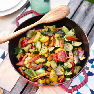  Deep stewing pan with lid Staub - 28 cm, Red - 9