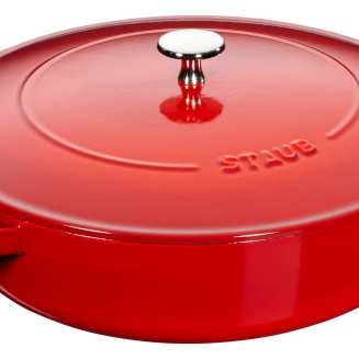  Deep stewing pan with lid Staub - 28 cm, Red - 2