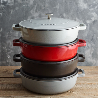  Deep stewing pan with lid Staub - 28 cm, Red - 10