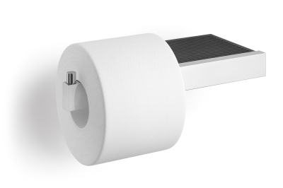 Zack Linea gloss toilet paper holder with shelf