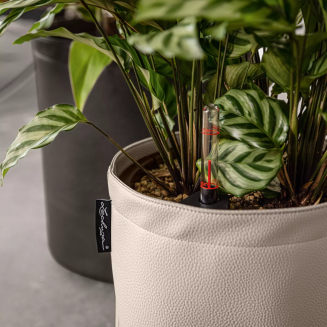  Lechuza Trendcover Leather flowerpot VEGE 23 anthracite - 3