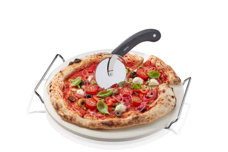  Gefu Darioso round pizza cutter + stone set with stand