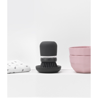  Brabantia Sink Side dishwashing brush with liquid dispenser, dark gray - 13