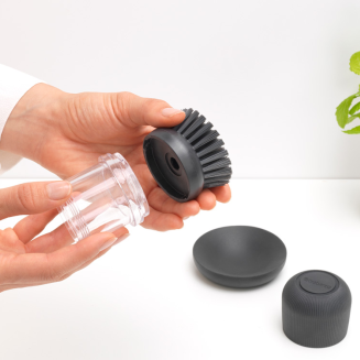  Brabantia Sink Side dishwashing brush with liquid dispenser, dark gray - 8