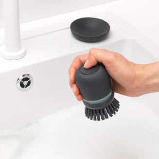  Brabantia Sink Side dishwashing brush with liquid dispenser, dark gray - 10