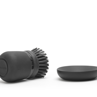  Brabantia Sink Side dishwashing brush with liquid dispenser, dark gray - 4