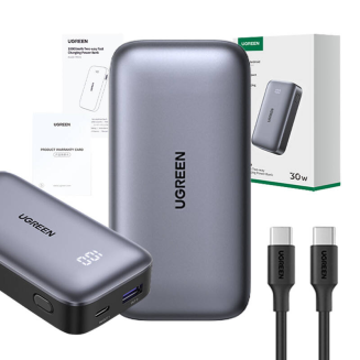 Powerbank 10000mAh Ugreen Nexode PB502, USB + USB-C, 30W PD (czarny) - 3