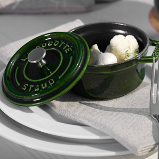 Mini round cast iron pot Staub - 250 ml, Green - 3