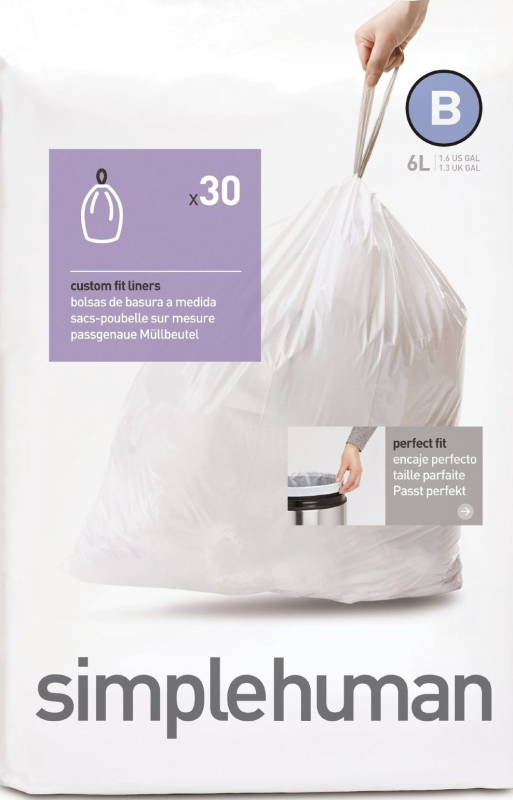  Simplehuman B garbage bags 6l 30 pieces